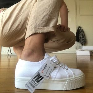 Never worn white Superga sneakers 9